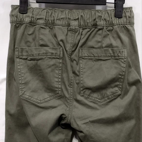 American Eagle Super Stretch Jogger Women's 4 Green High-Waisted Cargo Utility - Picture 8 of 11